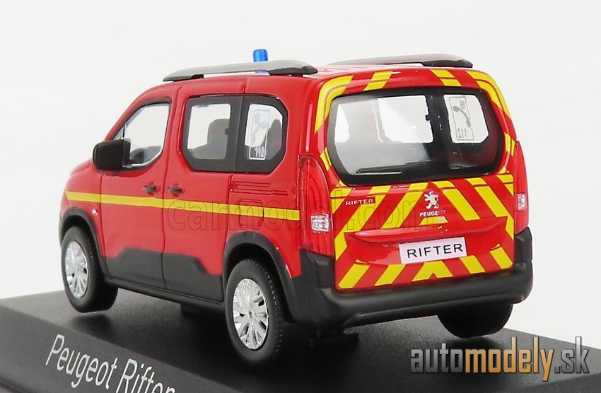 NOREV - PEUGEOT - RIFTER POMPIERS 2019 (RED YELLOW) - 1:43