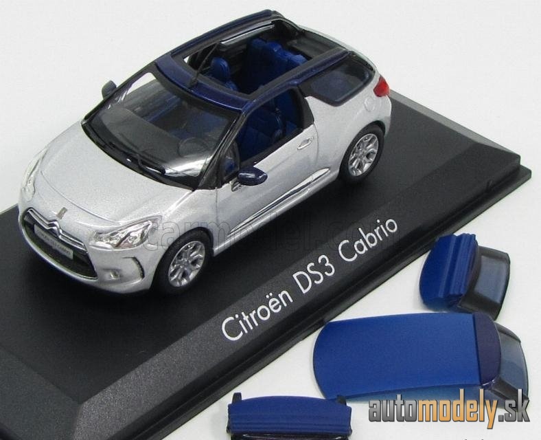NOREV - CITROEN - CITROEN DS3 CABRIOLET 2013 (ALUMINIUM GREY MET BLUE) - 1:43