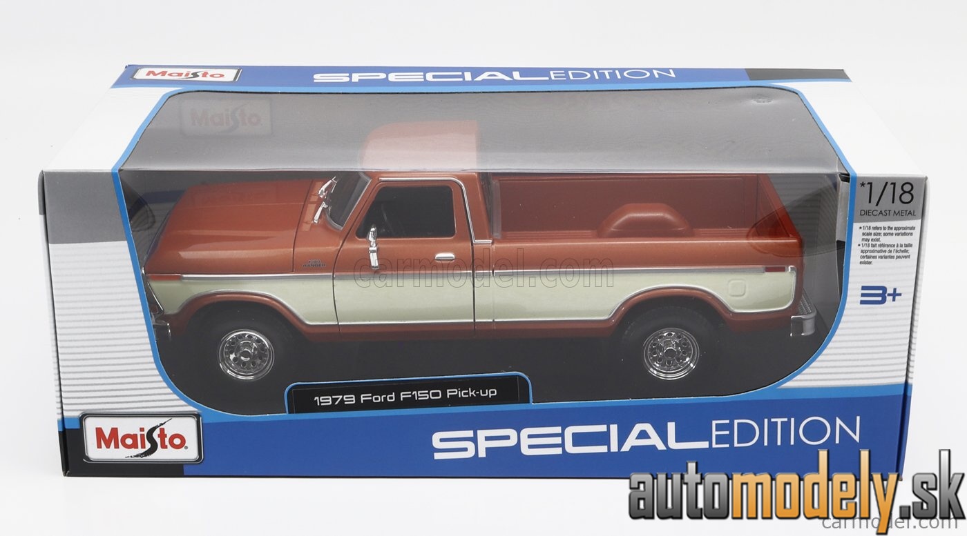 Maisto - FORD USA - F-150 PICK-UP 1979 - BROWN WHITE - 1:18