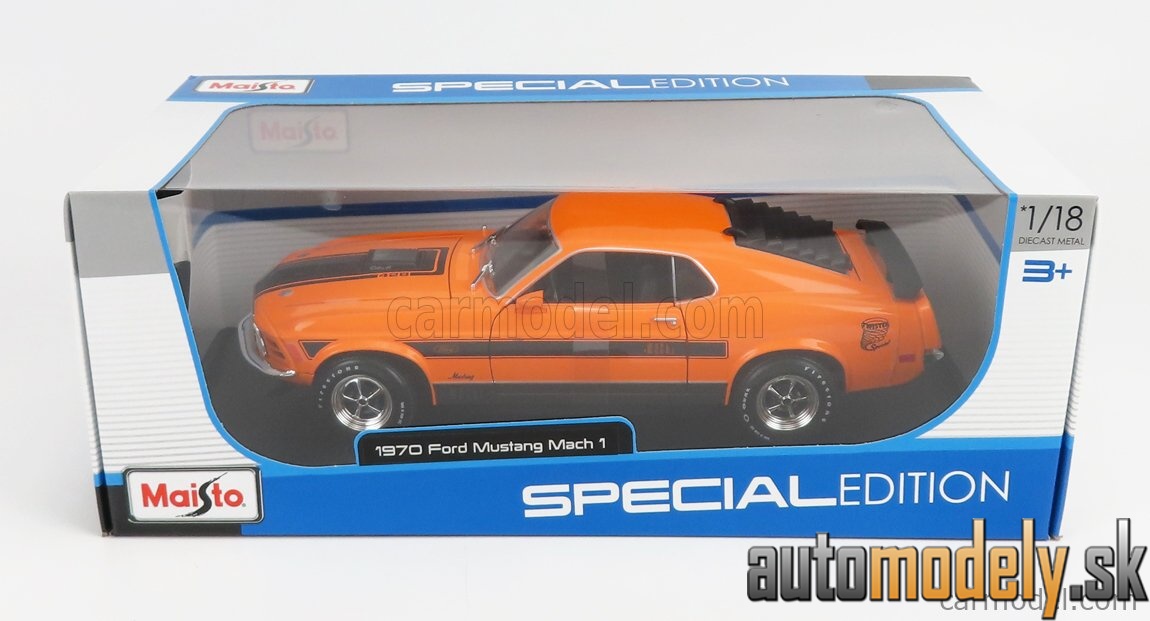 Maisto - FORD USA - MUSTANG MACH-1 COUPE 1970 - ORANGE - 1:18