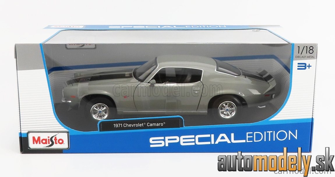 Maisto - CHEVROLET - CAMARO Z/28 COUPE 1971 - GREY MET - 1:18