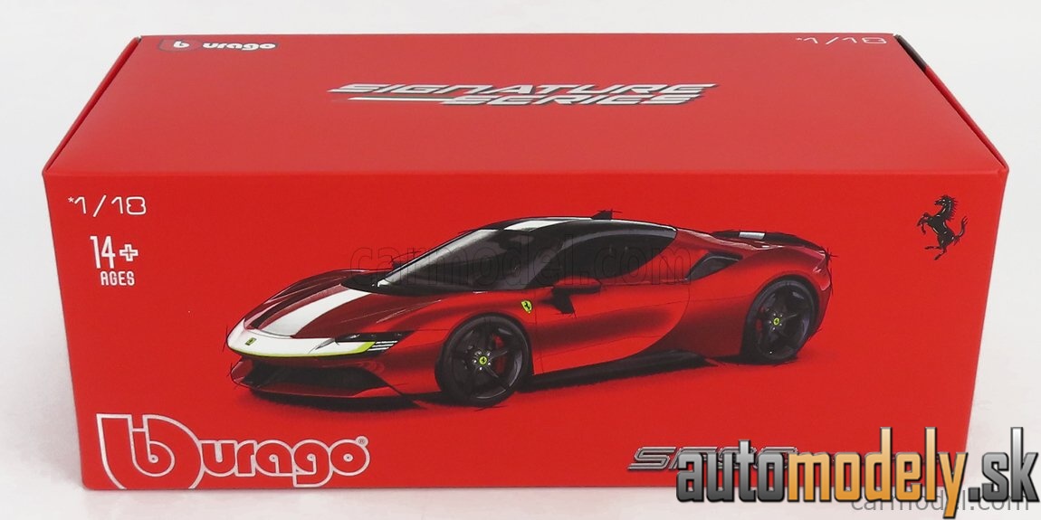 Bburago - FERRARI - SF90 STRADALE HYBRID 1000hp ASSETTO FIORANO 2019 - RED BLACK WHITE - 1:18
