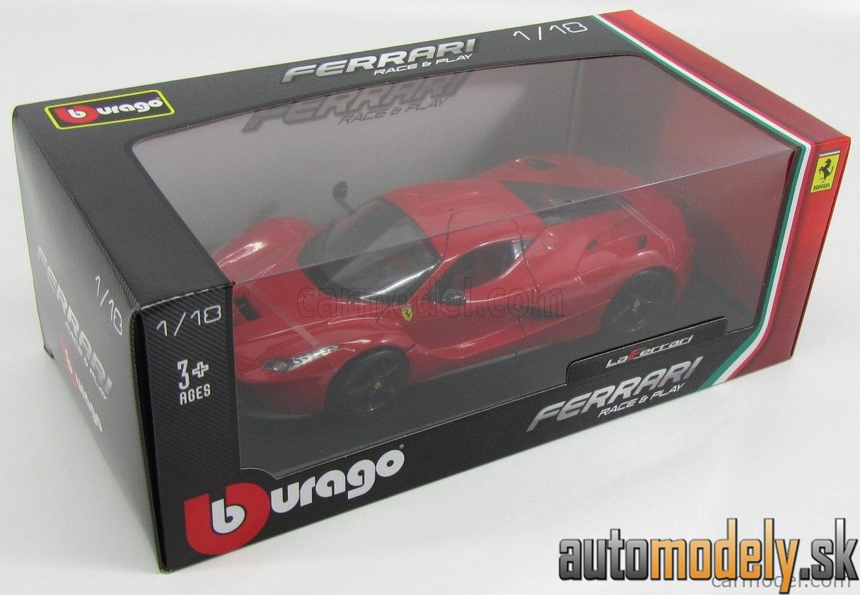 Bburago - FERRARI - LAFERRARI 2013 - BLACK WHEELS - RED - 1:18