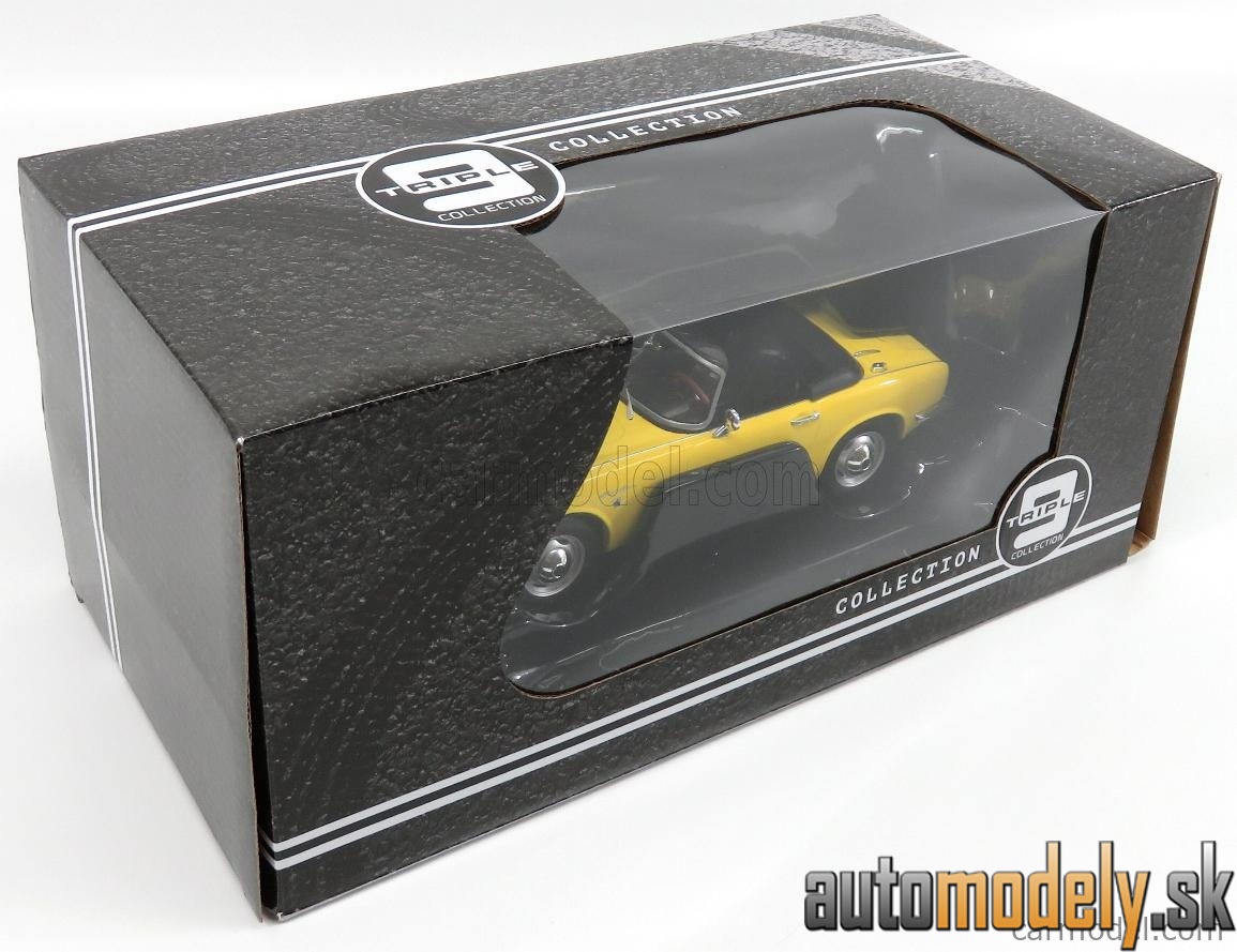 Triple9 - HONDA S800 SPIDER SOFT-TOP OPEN 1966 YELLOW - 1:18