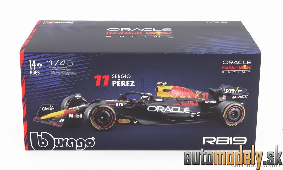 Bburago - RED BULL F1 RB19 TEAM ORACLE RED BULL RACING N 11 SEASON 2023 SERGIO PEREZ - 1:43