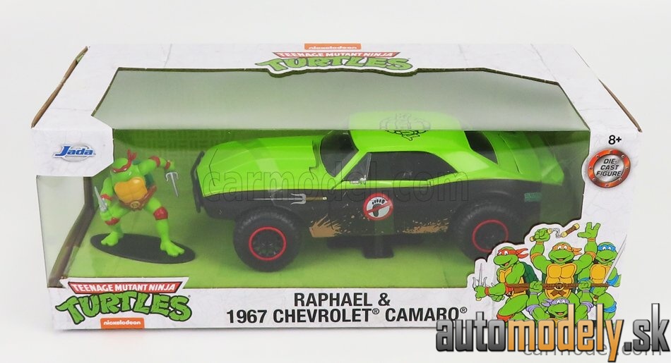 Jada - CHEVROLET CAMARO 1967 RAPHAEL NINJA TURTLES TARTARUGHE NINJA GREEN BLACK - 1:24