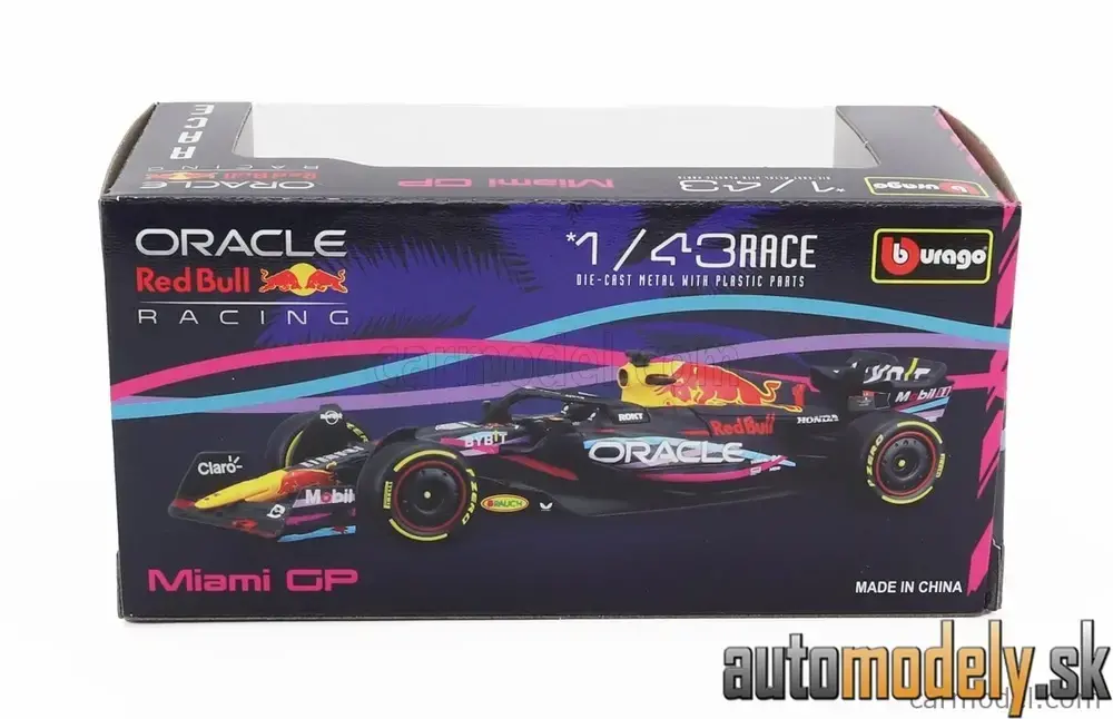 BURAGO - RED BULL F1 RB19 TEAM ORACLE RED BULL RACING N 11 2nd MIAMI GP 2023 SERGIO PEREZ MATT BLUE - 1:43