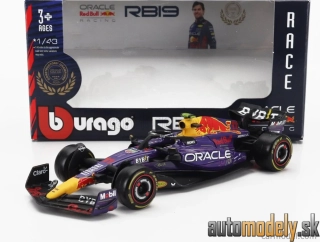 Bburago - RED BULL - F1 RB19 TEAM ORACLE RED BULL RACING N 1 WORLD CHAMPION WINNER LAS VEGAS USA GP 2023 MAX VERSTAPPEN - 1:43