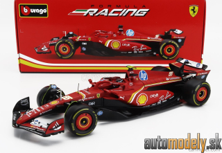 BURAGO - FERRARI - F1 SF-24 TEAM SCUDERIA FERRARI N 55 SEASON 2024 CARLOS SAINZ - 1:18