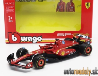 Bburago - FERRARI F1 SF-24 TEAM SCUDERIA FERRARI N 16 4th EMILIA ROMAGNA IMOLA GP 2024 CHARLES LECLERC - 1:43