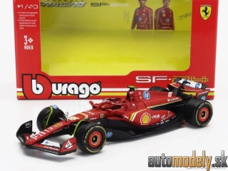 Bburago - FERRARI F1 SF-24 TEAM SCUDERIA FERRARI N 55 5th EMILIA ROMAGNA IMOLA GP 2024 CARLOS SAINZ - 1:43