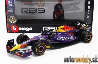 Bburago - RED BULL F1 RB19 TEAM ORACLE RED BULL RACING N 1 WORLD CHAMPION WINNER LAS VEGAS USA GP 2023 MAX VERSTAPPEN - 1:18