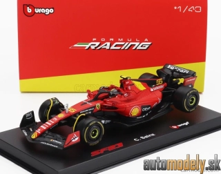 Bburago - FERRARI F1 SF-23 TEAM SCUDERIA FERRARI N 55 POLE POSITION 3rd MONZA ITALY GP 2023 CARLOS SAINZ - 1:43