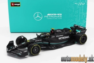 Bburago - MERCEDES GP - F1 W14 TEAM MERCEDES-AMG PETRONAS FORMULA ONE N 44 SEASON 2023 LEWIS HAMILTON - 1:24