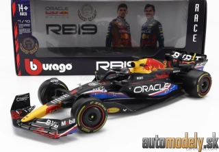 Bburago - RED BULL - F1 RB19 TEAM ORACLE RED BULL RACING N 1 WORLD CHAMPION WINNER AUSTIN USA GP 2023 MAX VERSTAPPEN - 1:18