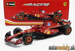 BURAGO - FERRARI - F1 SF-24 TEAM SCUDERIA FERRARI N 16 SEASON 2024 CHARLES LECLERC - 1:18