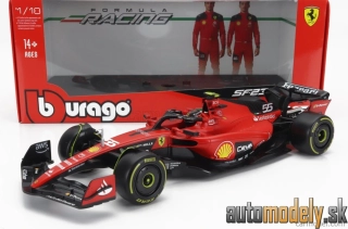 BURAGO - FERRARI - F1 SF-23 TEAM SCUDERIA FERRARI N 55 SEASON 2023 CARLOS SAINZ - 1:18