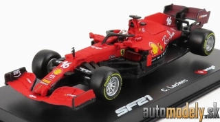 BURAGO - FERRARI - F1 SF21 TEAM SCUDERIA FERRARI MISSION WINNOW N 16 SEASON 2021 CHARLES LECLERC - 1:43