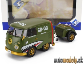 SOLIDO - VOLKSWAGEN - T1 VAN KOOL COMBI WITH TRAILER 1950 - 1:18