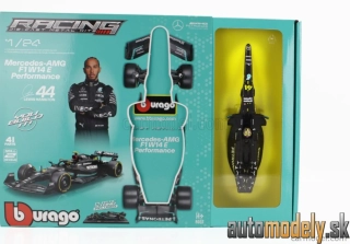 Bburago - MERCEDES GP - F1 W14 TEAM MERCEDES-AMG PETRONAS FORMULA ONE N 63 SEASON 2023 GEORGE RUSSELL - 1:24