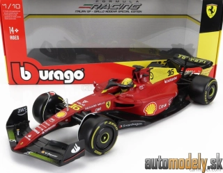 Bburago - FERRARI - F1-75 SCUDERIA FERRARI N 16 2nd MONZA GP ITALY (POLE POSITION) 2022 CHARLES LECLERC - YELLOW WHEELS - 1:18