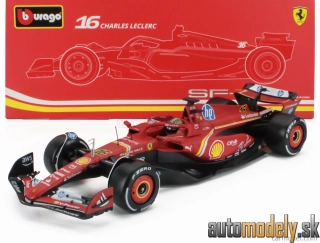 BURAGO - FERRARI - F1 SF-24 TEAM SCUDERIA FERRARI N 16 WINNER ITALY MONZA GP 2024 CHARLES LECLERC - 1:18