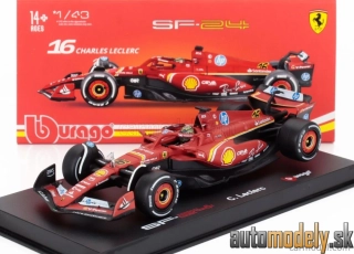 BURAGO - FERRARI - F1 SF-24 TEAM SCUDERIA FERRARI N 16 WINNER ITALY MONZA GP 2024 CHARLES LECLERC - 1:43