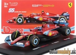 Bburago - FERRARI F1 SF-24 TEAM SCUDERIA FERRARI N 55 5th MIAMI GP 2024 CARLOS SAINZ - 1:43