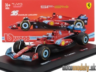Bburago - FERRARI - F1 SF-24 TEAM SCUDERIA FERRARI N 16 3rd MIAMI GP 2024 CHARLES LECLERC - 1:43