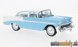 WhiteBox - Chevrolet Bel Air 4-Door HardTop, hellblau/weiss, 1956 - 1:24