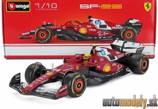 Bburago - FERRARI F1 SF-25 TEAM SCUDERIA FERRARI HP N 44 SEASON 2025 LEWIS HAMILTON - 1:18