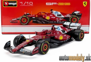 Bburago - FERRARI F1 SF-25 TEAM SCUDERIA FERRARI N 16 SEASON 2025 CHARLES LECLERC - 1:18