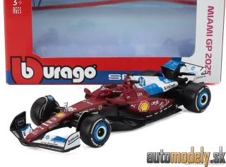 Bburago - FERRARI - F1 SF-25 TEAM SCUDERIA FERRARI HP N 16 MIAMI GP 2025 CHARLES LECLERC - 1:43