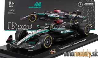 Bburago - MERCEDES GP - F1 W15 EQ PERFORMANCE TEAM AMG PETRONAS MOTORSPORT N 44 SEASON 2024 LEWIS HAMILTON - 1:24