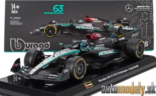 Bburago - MERCEDES GP - F1 W15 EQ PERFORMANCE TEAM AMG PETRONAS MOTORSPORT N 63 SEASON 2024 GEORGE RUSSELL - 1:24