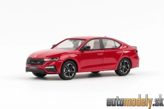 Abrex - Škoda Octavia IV RS (2020) Červená Velvet Metalíza - 1:43