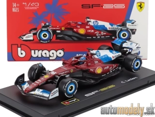 Bburago - FERRARI - F1 SF-25 TEAM SCUDERIA FERRARI HP N 16 MIAMI GP 2025 CHARLES LECLERC - 1:43