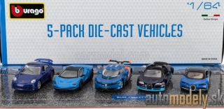 Burago - PORSCHE 911 TURBO - LAMBORGHINI CENTENARIO - RENAULT ALPINE A110 - BUGATTI VEYRON 16.4 CHIRON - 1:64