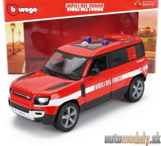 Burago - LAND ROVER - NEW DEFENDER 110 VIGILI DEL FUOCO 2022 - 1:24