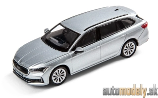 Škoda Superb IV Combi strieborná Pebble - 1:43