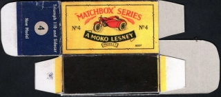 Replika Box - Matchbox Regular Wheels - No.4 Triumph 110 and Sidecar
