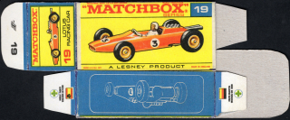 Replika Box - Matchbox Regular Wheels - No.19 Lotus Racing Car