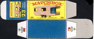 Replika Box - Matchbox Regular Wheels - No.23 Trailer Caravan