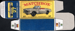 Replika Box - Matchbox Regular Wheels - No.27 Mercedes-Benz 230SL