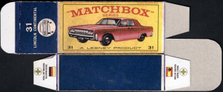 Replika Box - Matchbox Regular Wheels - No.31 Lincoln Continental