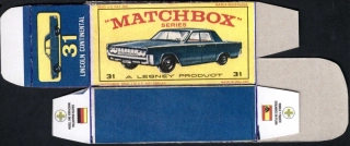 Replika Box - Matchbox Regular Wheels - No.31 Lincoln Continental