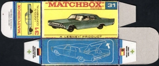 Replika Box - Matchbox Regular Wheels - No.31 Lincoln Continental