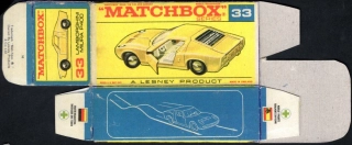 Replika Box - Matchbox Regular Wheels - No.33 Lamborghini Miura P400