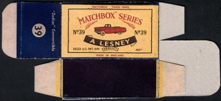 Replika Box - Matchbox Regular Wheels - No.39 "Zodiac" Convertible