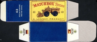 Replika Box - Matchbox Regular Wheels - No.43 Aveling-Barford Tractor Shovel